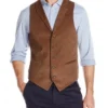 Eddie Redmayne Fantastic Beasts Brown Wool Vest