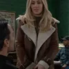 Eden McCoy General Hospital Brown Shearling Jacket