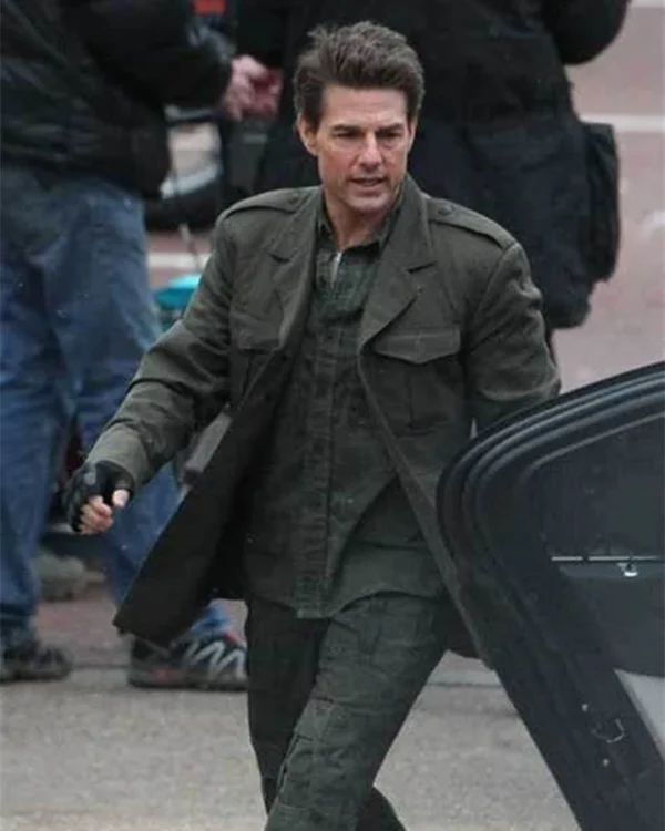 Edge Of Tomorrow Tom Cruise Wool Green Jacket
