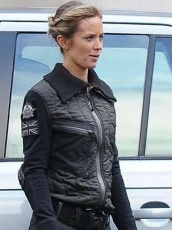 Edge of Tomorrow Sergeant Rita Vrataski Black Leather Jacket 600x800 1