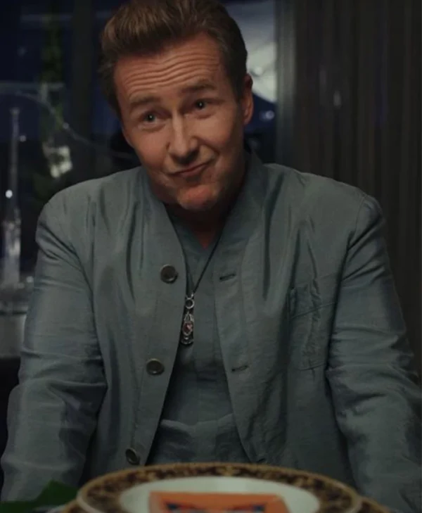Edward Norton Glass Onion A Knives Out Mystery Jacket