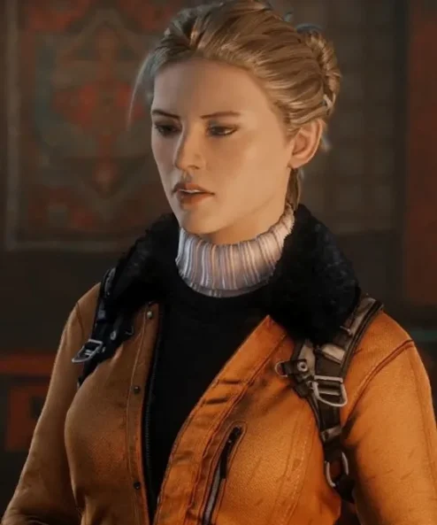 Elena Fisher Uncharted Sherpa Leather Jacket For Sale
