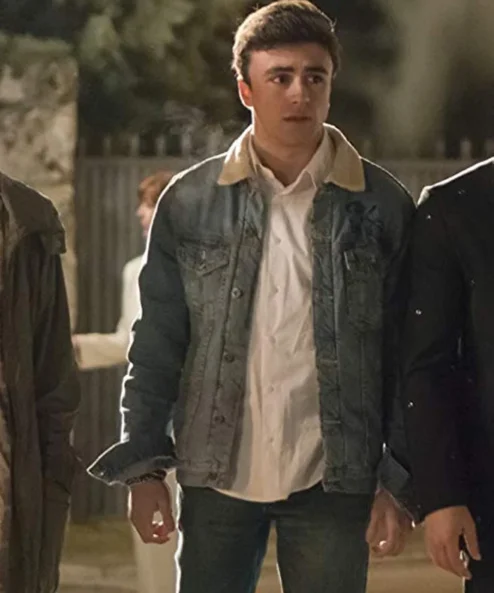 Elite Itzan Escamilla Sherpa Collar Blue Denim Jacket