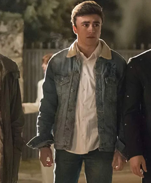 Elite Itzan Escamilla Sherpa Collar Blue Denim Jacket