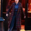 Ellie Reed The Adam Project Plaid Wool Trench Coat