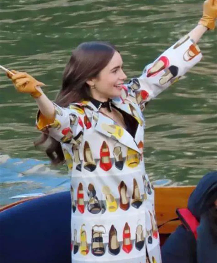 Emily Cooper Emily In Paris Trench Coat Side Look