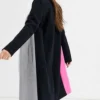 Emily Cooper Lily Collins Black and Pink Coat Back look