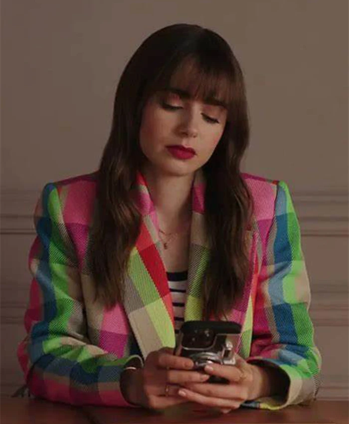 Emily In Paris Emily Cooper S03 Multicolor Coat