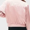 Emily In Paris Lily Collins Pink Bomber Jacket Back Look