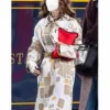Emily In Paris S02 Emily Cooper Cotton Mid Length Coat Side look