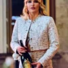 Emily In Paris S03 Camille Grey Cropped Tweed Jacket