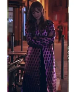 Emily In Paris S03 Emily Cooper Printed Coat
