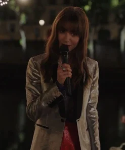 Emily In Paris S03 Lily Collins Sequin Blazer