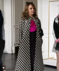 Emily In Paris Sylvie Grateau Wool Checkered Coat