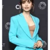 Emily in Paris Emily Cooper S03 Blue Blazer Side Look
