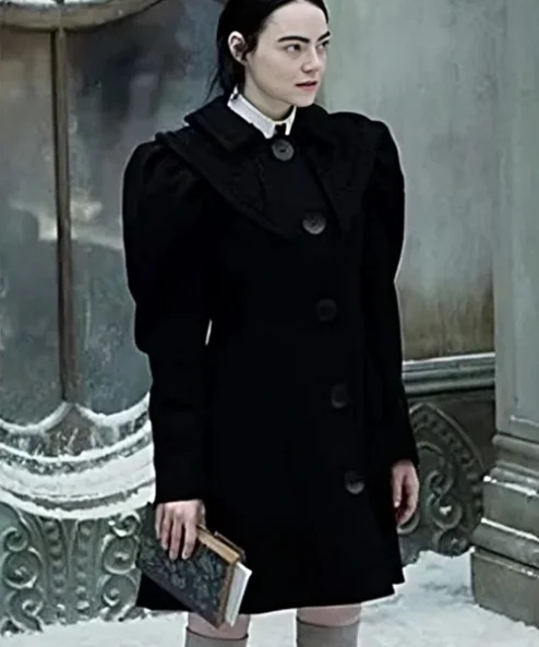 Emma-Stone-Poor-Things-Black-Coat-For-Sale