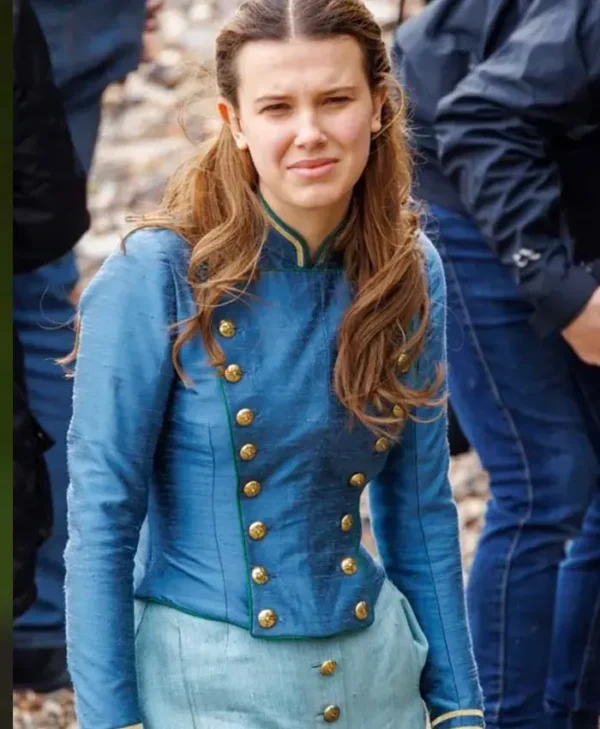 Enola Holmes 2 Blue Satin Jacket