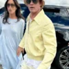 F1 Movie Brad Pitt Yellow Cotton Jacket 1