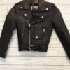 FMC Black Biker Leather Jacket