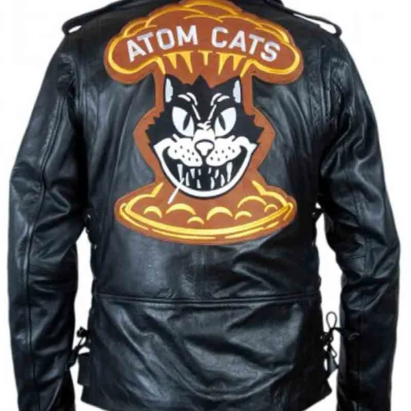 Fallout 4 Atom Cats Black Biker Motorcycle Leather Jacket
