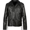Fallout 4 Atom Cats Biker Motorcycle Leather Jacket - Black