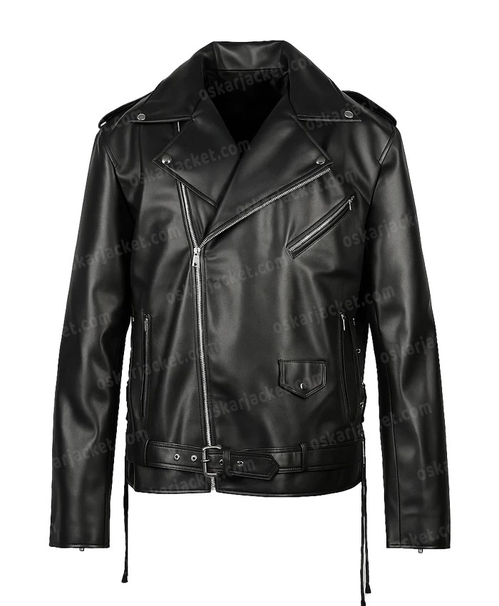 Fallout 4 Atom Cats Biker Motorcycle Leather Jacket - Black