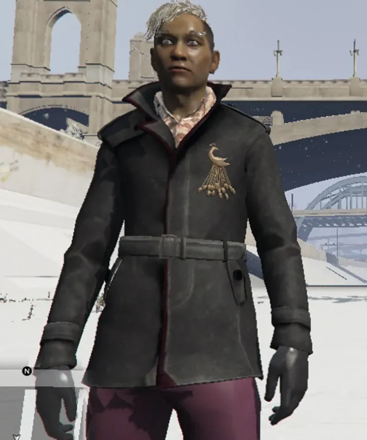 Far Cry 4 Pagan Min Black Suede Coat