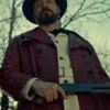 Fargo Brad Mann Maroon Leather Long Coat