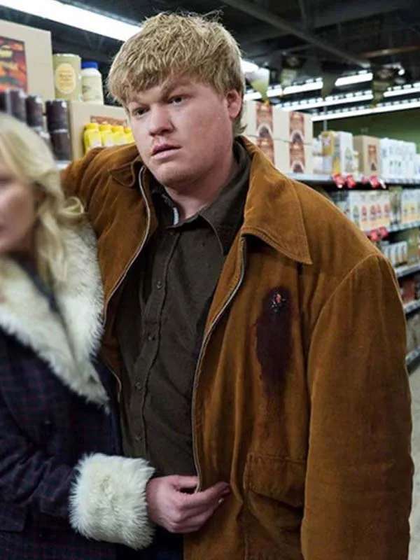 Fargo Jesse Plemons Suede Leather Brown Jacket