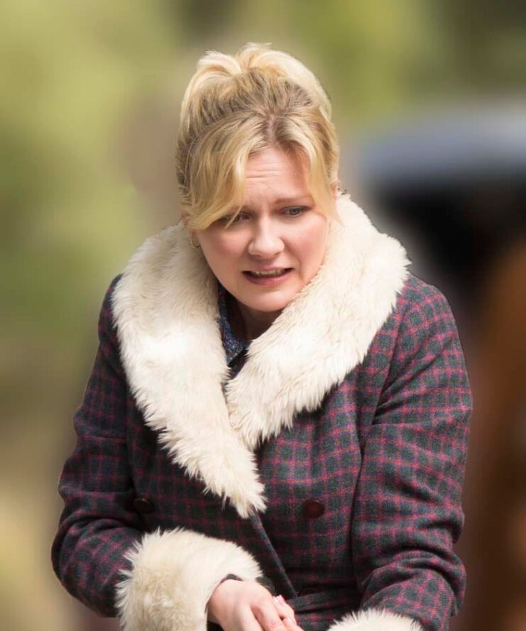 Fargo Kirsten Dunst Wool-Blend Fur Collar Coat