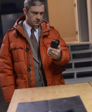 Fargo Martin Freeman Puffer Orange Jacket