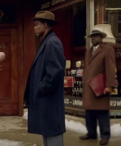 Fargo S04 Chris Rock Blue Wool-blend Coat