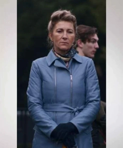 Fate The Winx Saga Farah Dowling Regent Gray Leather Coat