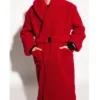 Faux Fur Red Sherpa Coat