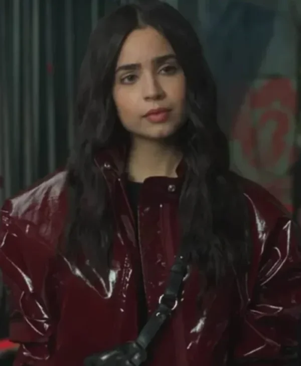 Feel The Beat Sofia Carson Maroon Long Jacket