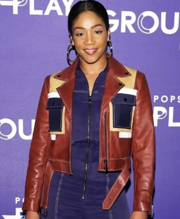 Finally Reveals Who Bit Beyoncé Tiffany Haddish Biker Jacket