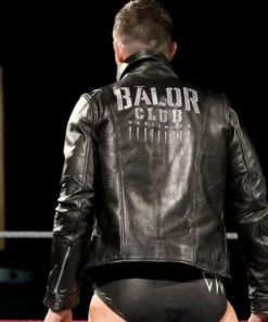 Finn Balor WWE Pro Wrestler Black Leather Jacket back look