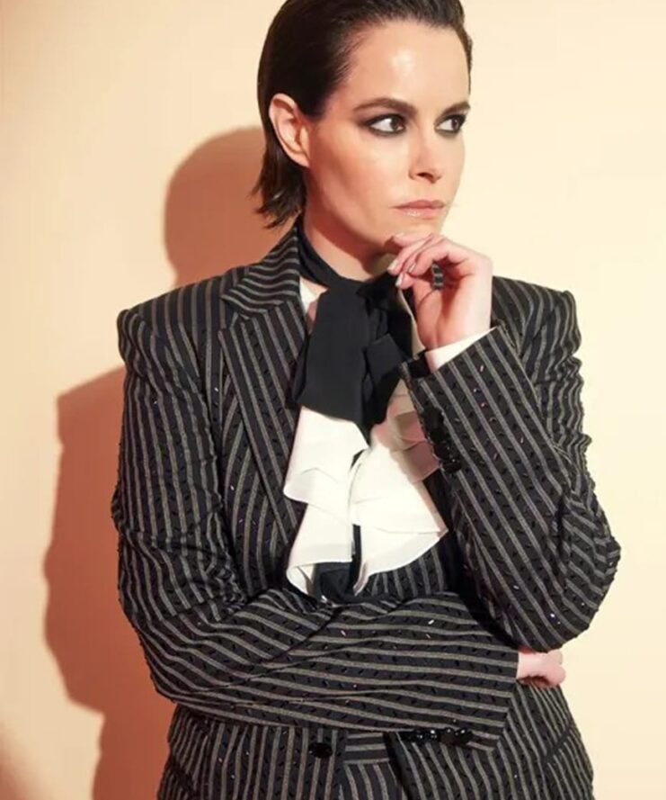 Rita Fitting In 2024 Black Stripped Suit