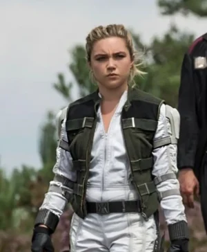 Florence Pugh Black Widow Military Green Jacket