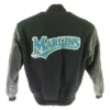 Florida Marlins 80’s Black Wool Varsity Jacket Back