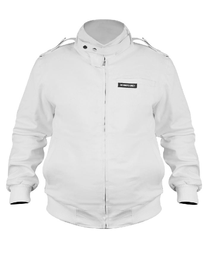 Stylish Franklin Saint white bomber jacket for fans of the Snowfall character