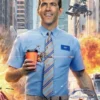Free Guy Ryan Reynolds Blue Shirt and Tie