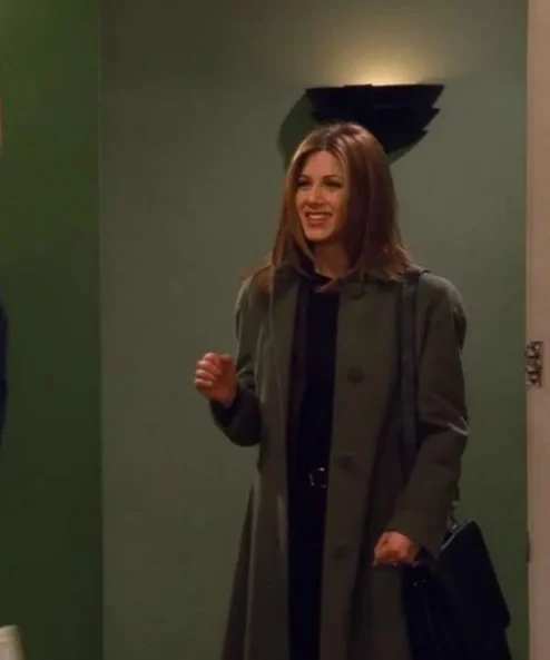 Friends Rachel Wool Green Trench Coat 1