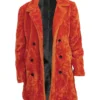 Friends S05 Lisa Kudrow Orange Faux Long Coat