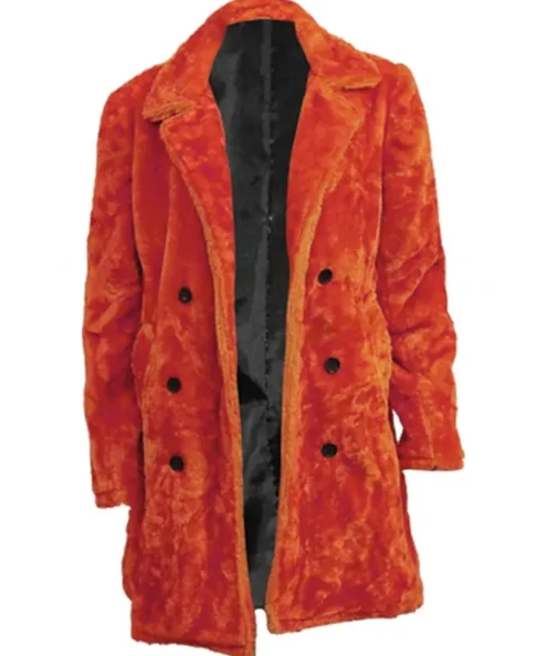 Friends S05 Lisa Kudrow Orange Faux Long Coat