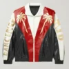 G Eazy Dancing Kid Palm Tree Bomber Faux Leather Jacket Front