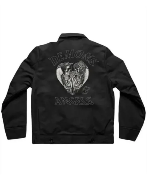 G Eazy Demons Angels Mechanic Cotton Black Jacket Back