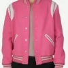 G Eazy Eyewear Pink Bomber Varsity Jacket Front