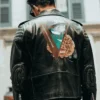 G Eazy Milan Valentino Undercover Faux Leather Jacket Back