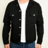 G Eazy Rage Rage Denim Black Jacket Front